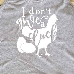 🐥 I Don't Give a Cluck (fuck) - grey tank top